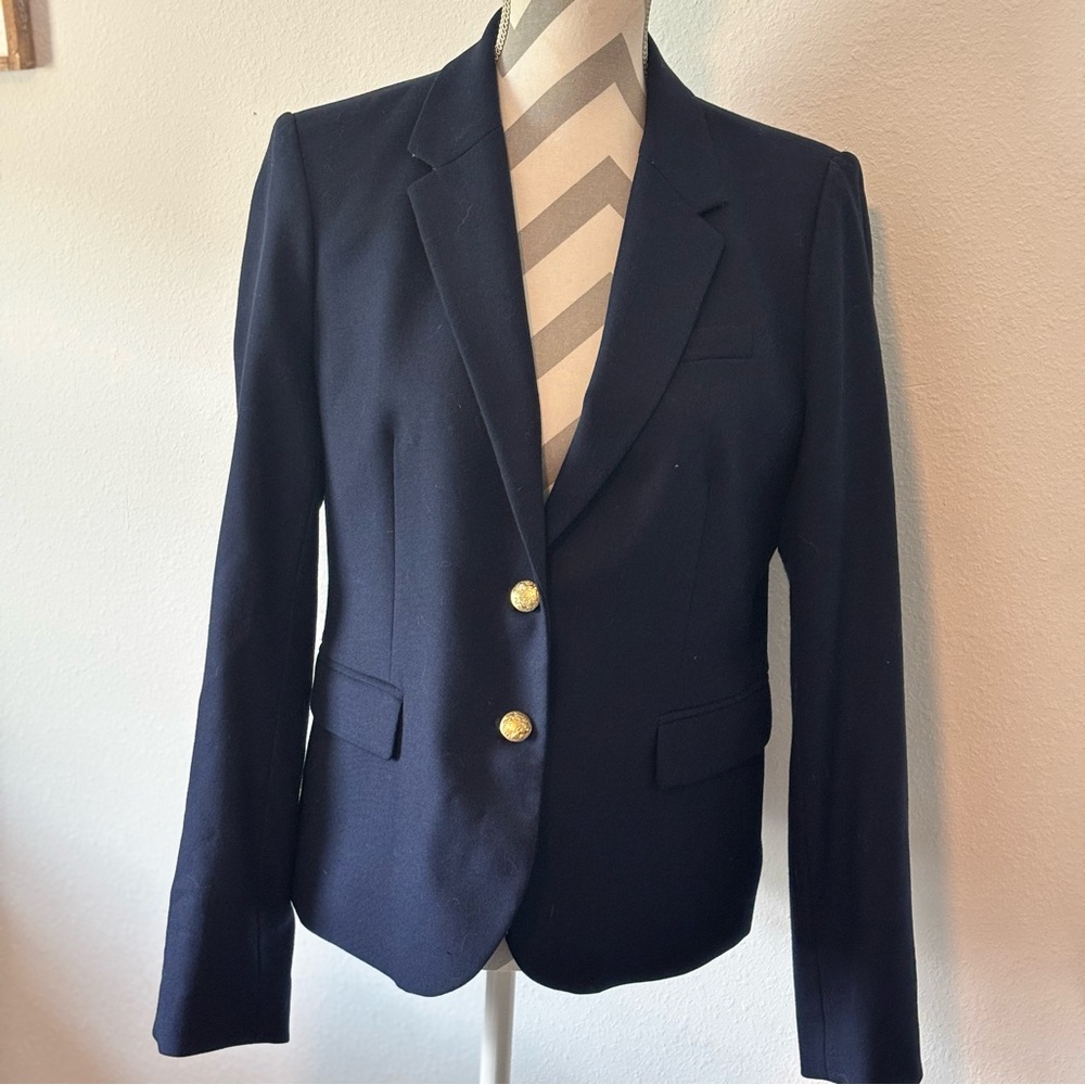 J. Crew Navy Blazer with Gold Buttons